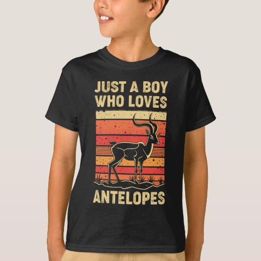 Gewoon een jongen die van antitelopes houdt t-shirt (Voorkant)