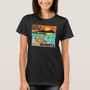 Gewoon een jongen die van apen houdt, Mannen diere T-shirt