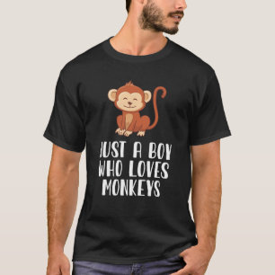 Gewoon een jongen die van apen houdt t-shirt