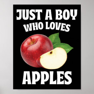 Gewoon een jongen die van appels houdt Appelliefhe Poster