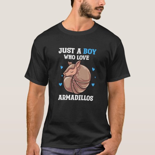 Gewoon een jongen die van Armadillos Premium houdt T-shirt (Voorkant)