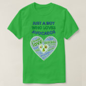 Gewoon een jongen die van Avocados Vegan houdt T-shirt (Design voorkant)