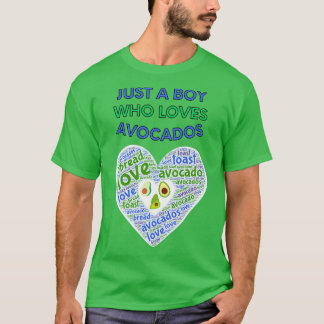 Gewoon een jongen die van Avocados Vegan houdt T-shirt