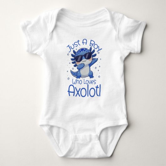 Gewoon Een Jongen Die Van Axolotl Houdt Romper (Voorkant)