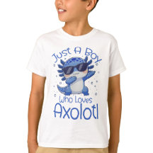 Gewoon Een Jongen Die Van Axolotl Houdt