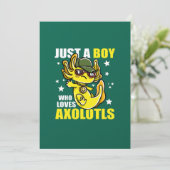 Gewoon een jongen die van axolotls Cute Funny Kawa Kaart (Staand voorkant)