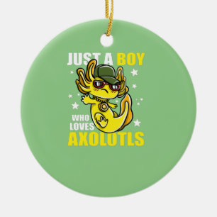 Gewoon een jongen die van axolotls Cute Funny Kawa Keramisch Ornament