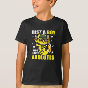 Gewoon een jongen die van axolotls Cute Funny Kawa T-shirt