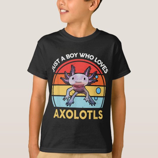 Gewoon een jongen die van Axolotls houdt, Cute Axo T-shirt (Voorkant)