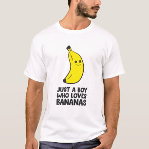 Gewoon een jongen die van bananen houdt t-shirt