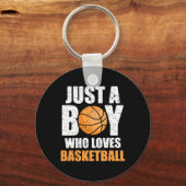 Gewoon een jongen die van basketbal houdt 1 sleutelhanger (Voorkant)