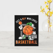 Gewoon een jongen die van basketbal houdt 2 kaart (Gele Bloem)