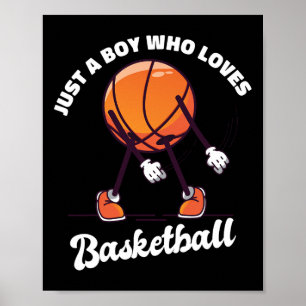 Gewoon een jongen die van basketbal houdt - Basket Poster