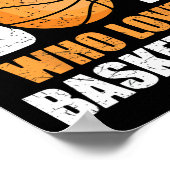 Gewoon een jongen die van Basketball houdt Poster (Hoek)