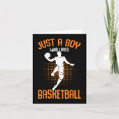 Gewoon een jongen die van basketbalspeler Kinder B Kaart (Voorkant)