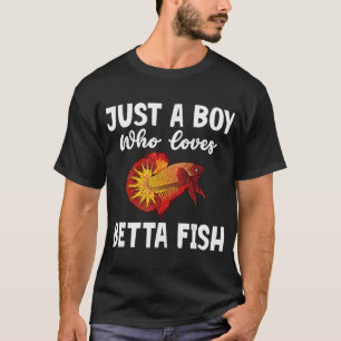 Gewoon Een Jongen Die Van Betta Vissen Houdt Vinta T-shirt