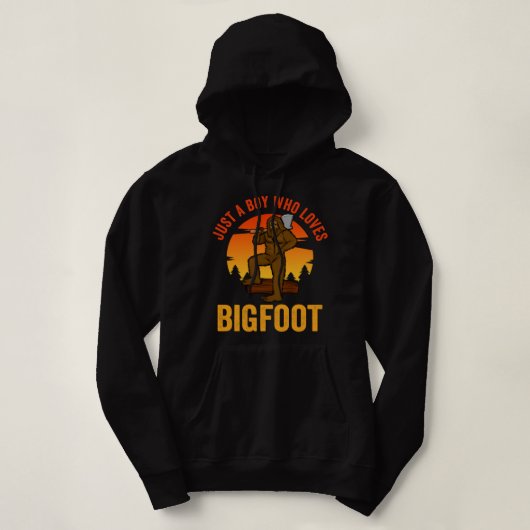 Gewoon een jongen die van Bigfoot houdt Hoodie (Design voorkant)