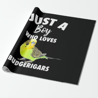 Gewoon een jongen die van Boedgerigars Parrot houd Cadeaupapier