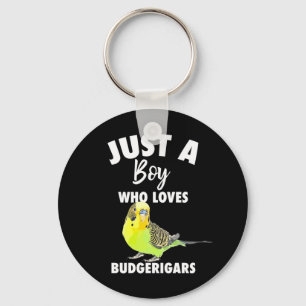 Gewoon een jongen die van Boedgerigars Parrot houd Sleutelhanger