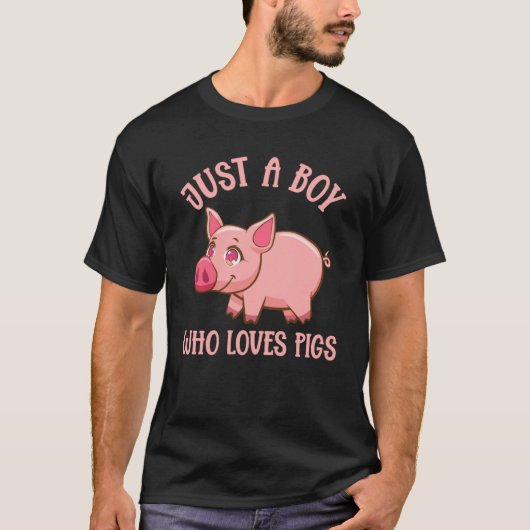 Gewoon een jongen die van Boerderijen houdt T-shirt (Voorkant)