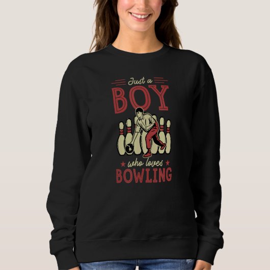 Gewoon een jongen die van Bowling 1 houdt Trui (Voorkant)
