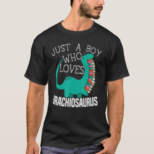 Gewoon een jongen die van Brachiosaurus Paleontolo T-shirt
