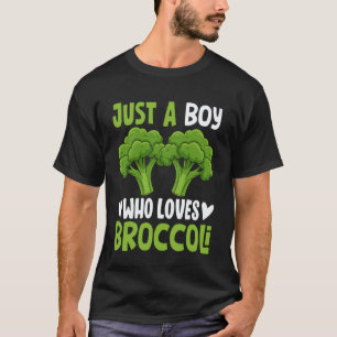 Gewoon Een Jongen Die Van Broccoli Houdt Grappige T-shirt