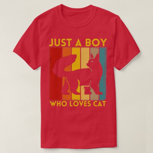 Gewoon een jongen die van Cat houdt T-shirt (Design voorkant)