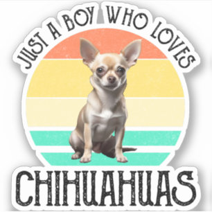 Gewoon een jongen die van Chihuahuas houdt Sticker
