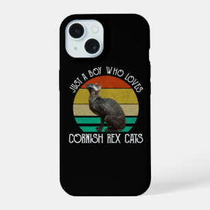 Gewoon Een Jongen Die Van Cornish Rex Katten Houdt iPhone 15 Case