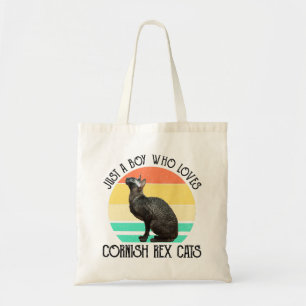 Gewoon Een Jongen Die Van Cornish Rex Katten Houdt Tote Bag