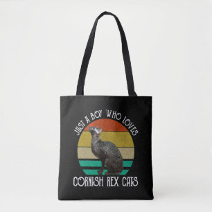 Gewoon Een Jongen Die Van Cornish Rex Katten Houdt Tote Bag
