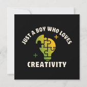gewoon een jongen die van creativiteit houdt kaart (Achterkant)