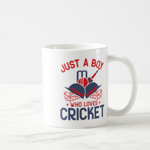 Gewoon Een Jongen Die Van Cricket Houdt - Grappige Koffiemok