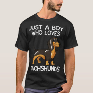 Gewoon een jongen die van Dachshunds houdt T-shirt
