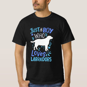 Gewoon een jongen die van de Labrador Retriever ho T-shirt