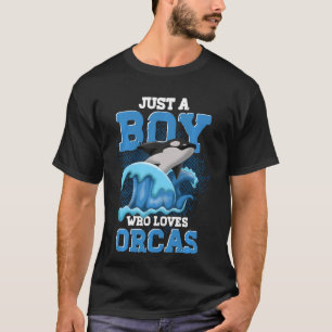 Gewoon een jongen die van de orcas Ocean Animal Ki T-shirt
