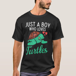Gewoon een jongen die van de schildpadden houdt t-shirt