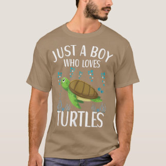 Gewoon een jongen die van de schildpadschildpadsch t-shirt