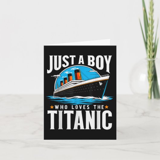 Gewoon een jongen die van de Titanic houdt - Zoon Kaart (Voorkant)