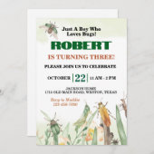 Gewoon een jongen die van de verjaardag van insect kaart (Voorkant / Achterkant)