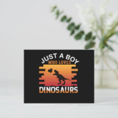 Gewoon een jongen die van Dinosaur houdt | Ontwerp Briefkaart (Staand voorkant)