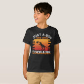 Gewoon een jongen die van Dinosaur houdt | Ontwerp T-shirt (Voorkant volledig)