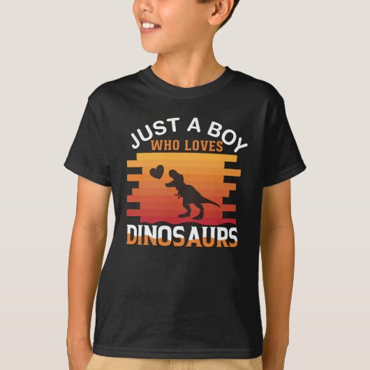 Gewoon een jongen die van Dinosaur houdt | Ontwerp T-shirt (Voorkant)