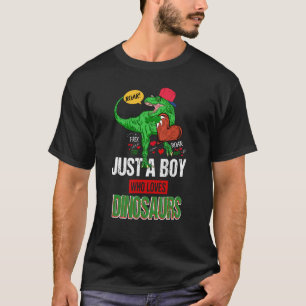 Gewoon een jongen die van dinosaurussen houdt voor t-shirt