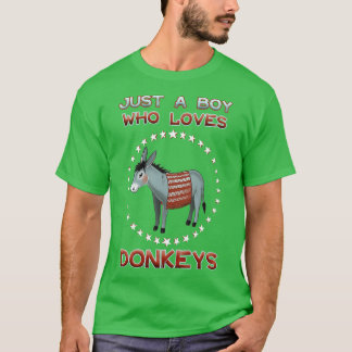Gewoon een jongen die van Donkeys 1 houdt T-shirt