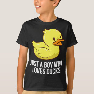 Gewoon een jongen die van Ducks Rubber Duck houdt T-shirt