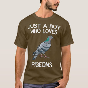 Gewoon een jongen die van duiven houdt, eigenaar v t-shirt