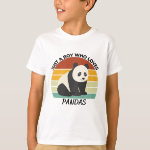 Gewoon een jongen die van een pandas houdt t-shirt
