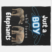 Gewoon een jongen die van Elephants Fleece Blanket (Voorkant (Horizontaal))